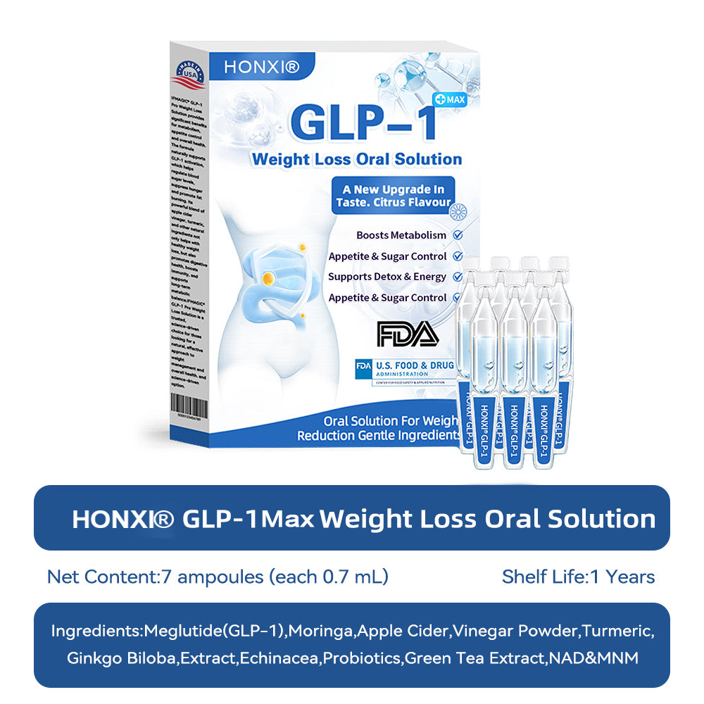 Honxi® GLP-1 Max Weight Loss Oral Solution ✅One dose a day — see results in 7 days👩⚕️Suitable for obesity, cardiovascular diseases, diabetes, sleep apnea, high cholesterol and blood lipids, joint problems, and various other conditions🚀