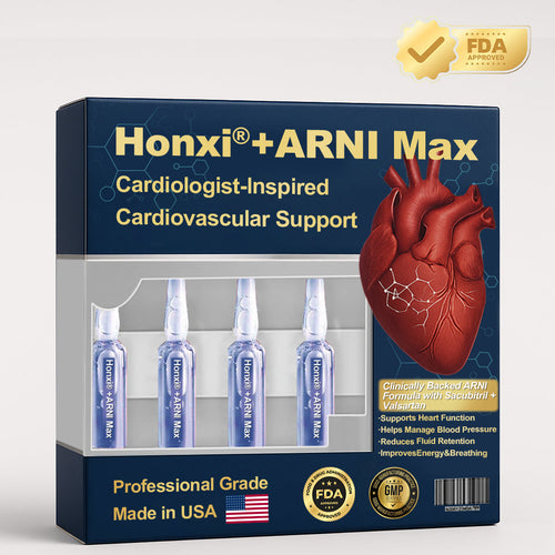 Honxi® +ARNI Max Cardiovascular Support Oral Solution Clinically-backed natural formula for heart function and blood pressure management Professional-grade • Complete transparency • FDA-registered facility