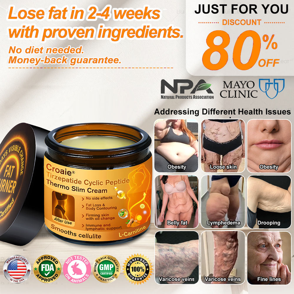 Croaie® NIDDK Tirzepatide Cyclic Peptide Thermo Slim Cream