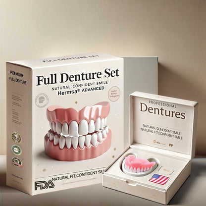 Hermsa®-🦷Advanced Customized Full Denture Set🦷 (⏰Limited time discount last 30 minutes⏰)