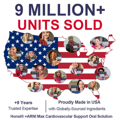 Honxi® +ARNI Max Cardiovascular Support Oral Solution Clinically-backed natural formula for heart function and blood pressure management Professional-grade • Complete transparency • FDA-registered facility