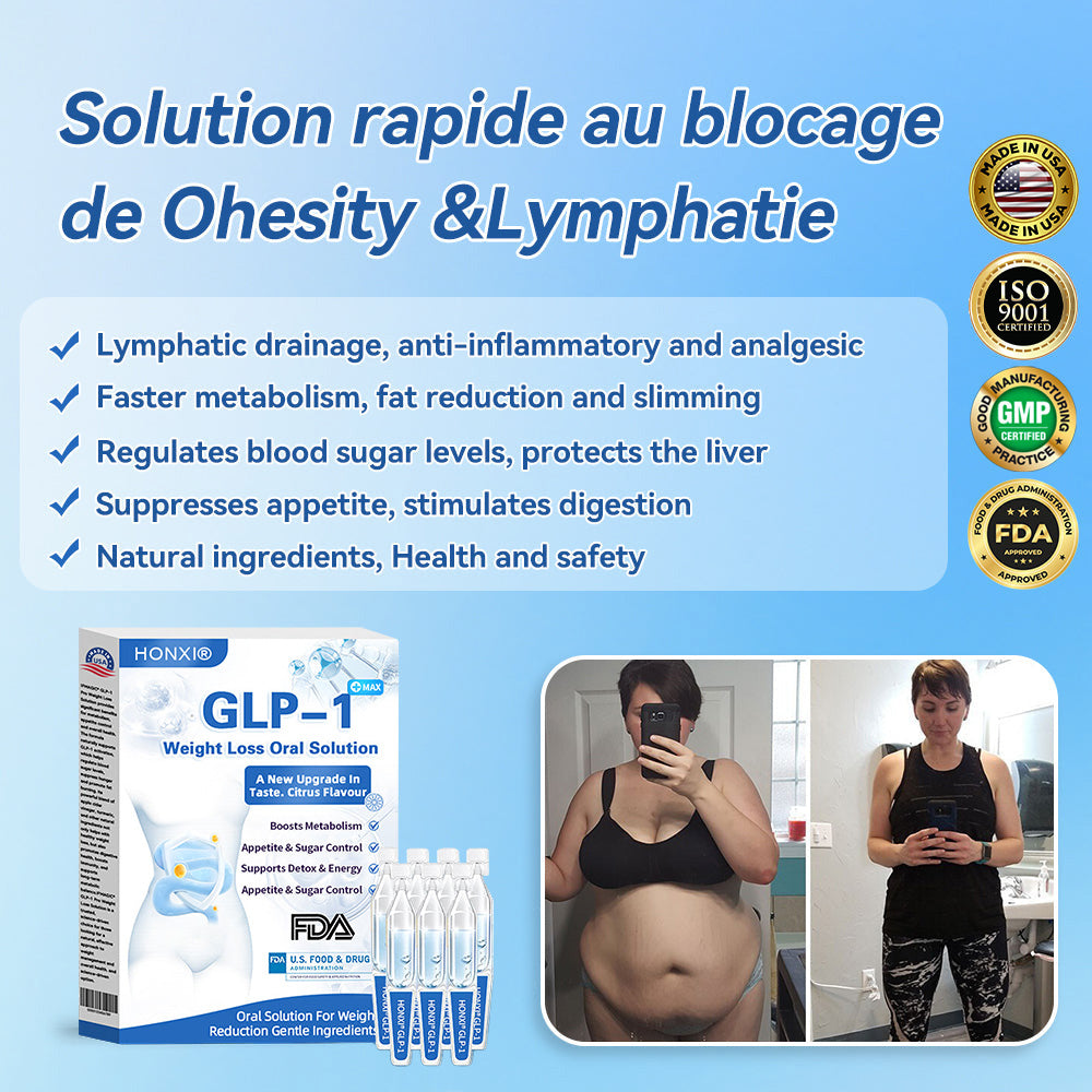 Honxi® GLP-1 Max Weight Loss Oral Solution ✅One dose a day — see results in 7 days👩‍⚕️Suitable for obesity, cardiovascular diseases, diabetes, sleep apnea, high cholesterol and blood lipids, joint problems, and various other conditions🚀