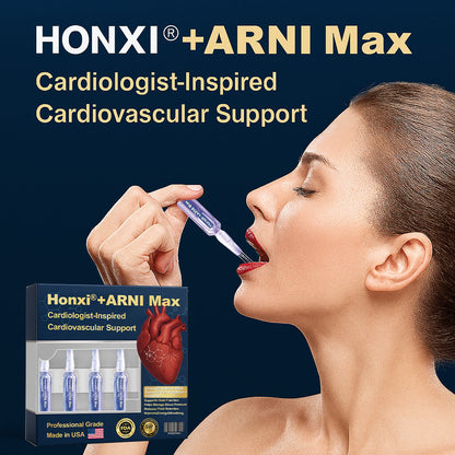 Honxi® +ARNI Max Cardiovascular Support Oral Solution Clinically-backed natural formula for heart function and blood pressure management Professional-grade • Complete transparency • FDA-registered facility