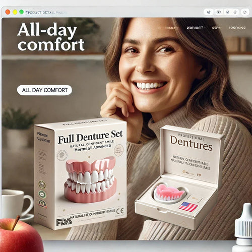 Hermsa®-🦷Advanced Customized Full Denture Set🦷 (⏰Limited time discount last 30 minutes⏰)