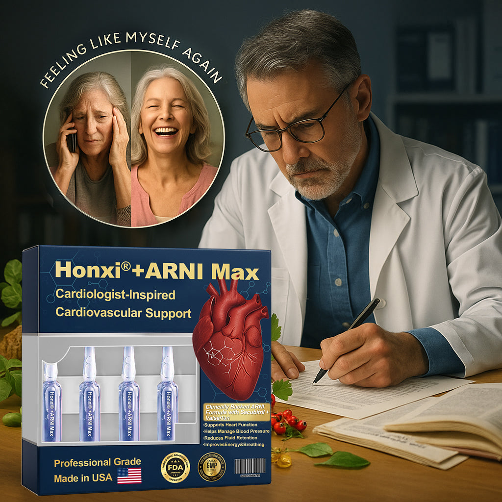 Honxi® +ARNI Max Cardiovascular Support Oral Solution Clinically-backed natural formula for heart function and blood pressure management Professional-grade • Complete transparency • FDA-registered facility